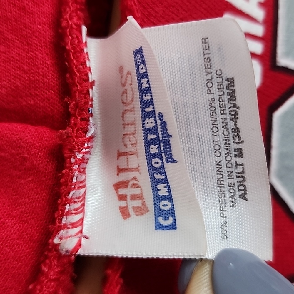 Y2k 2007 Hanes The Ohio State Buckeyes Tostito Bowl Championship Hoodie Red Sz M - Picture 7 of 13
